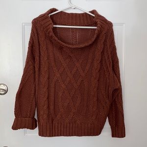 Fall off shoulder sweater